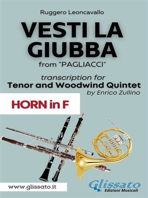 cover image of (Horn part) Vesti la giubba--Tenor & Woodwind Quintet